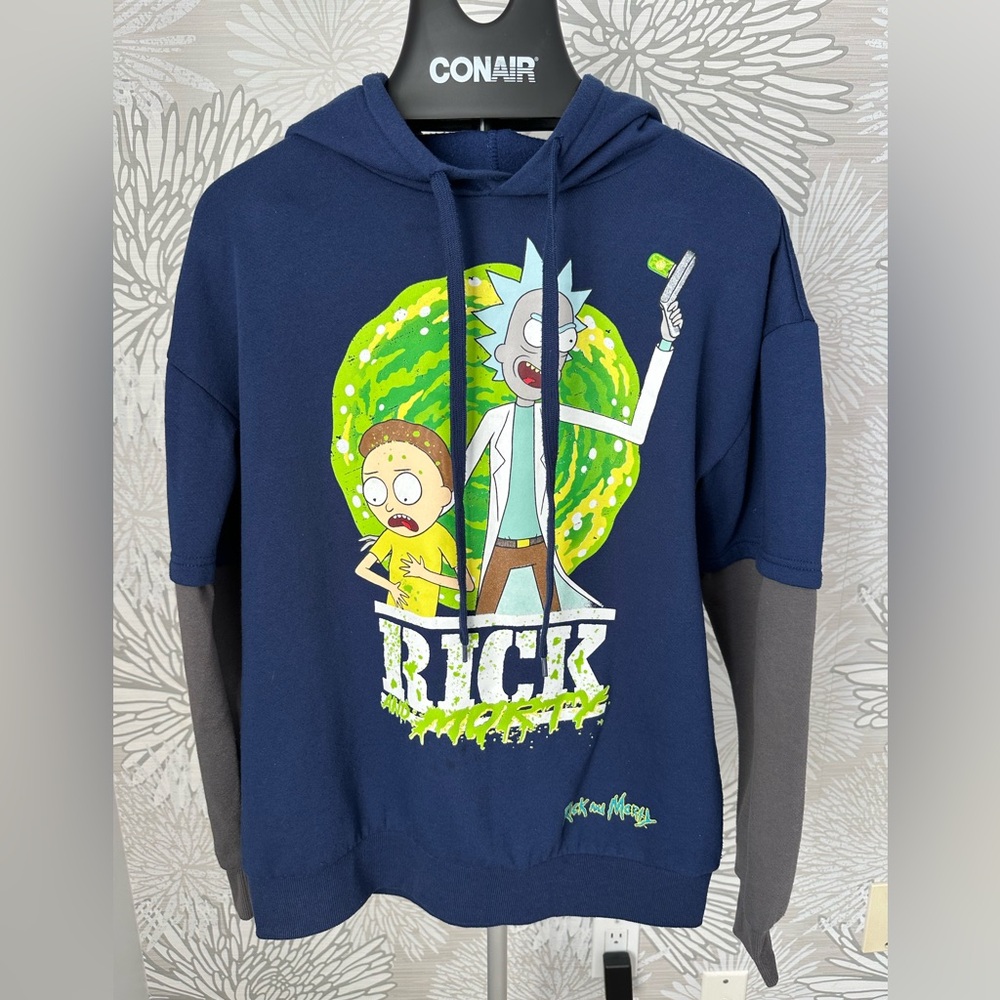 Rick and Morty Kids Navy Hoodie
